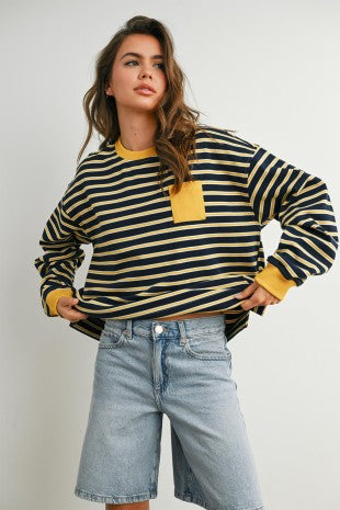 Striped Crewneck Top