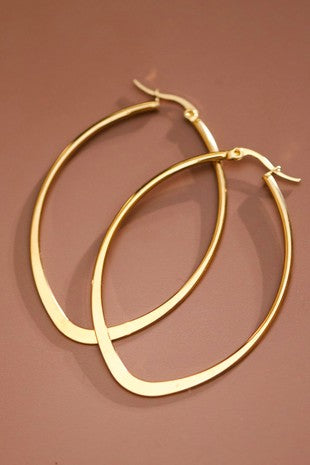Oval Gold Hoops