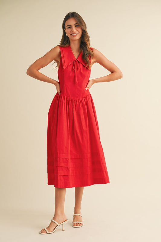 Doll Collar Midi Dress