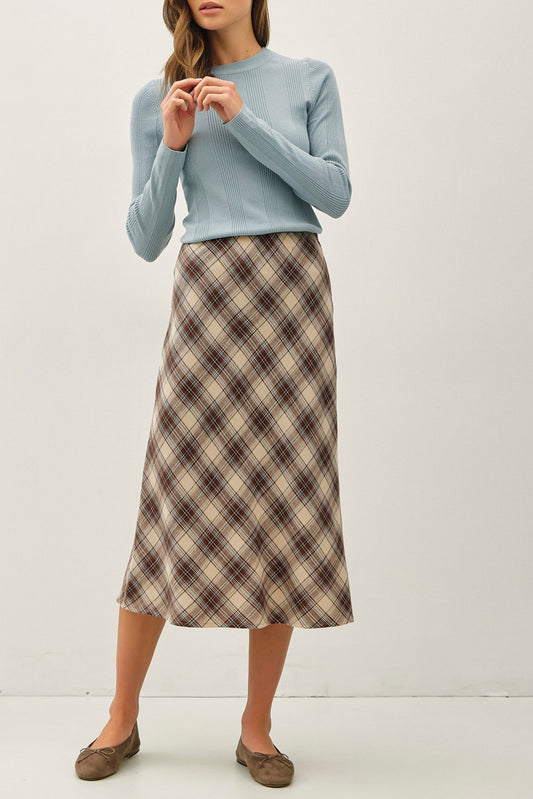 Plaid Midi Skirt