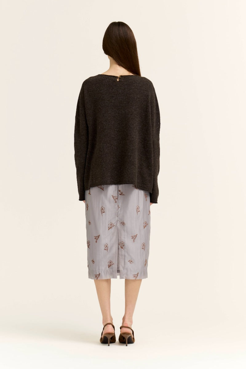 Back Button Sweater