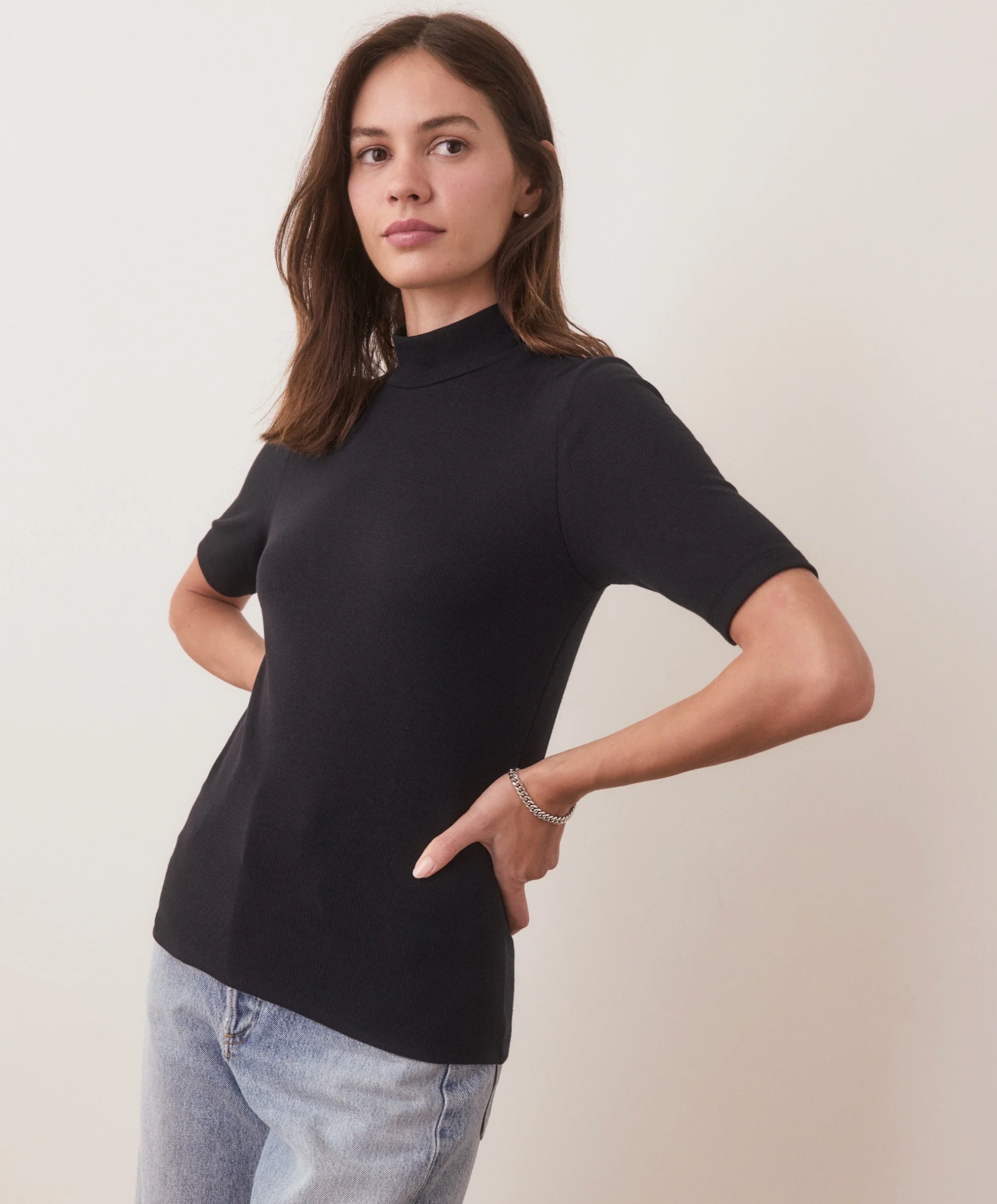 Lexi Mock Neck Short Sleeve
