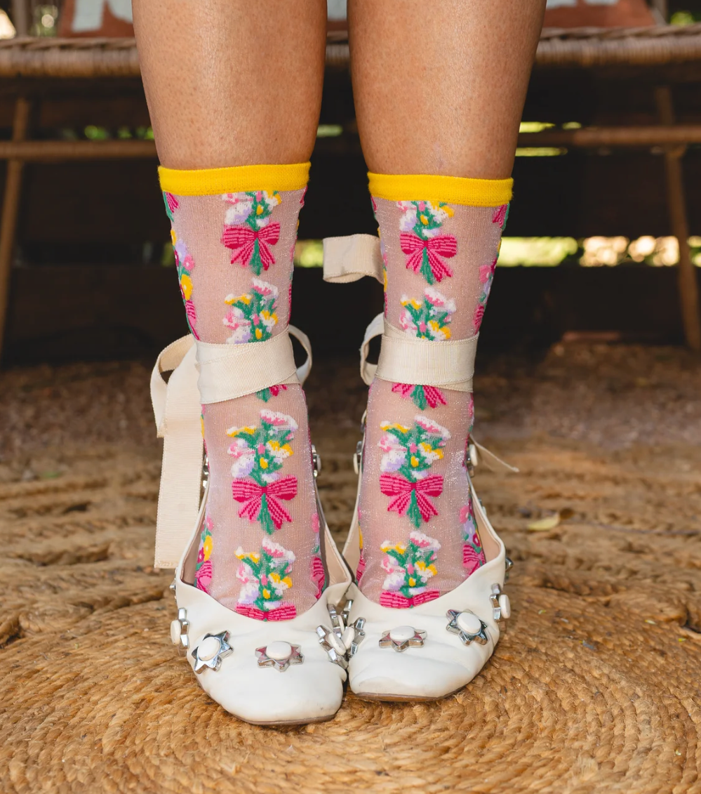 Bouquets All Day Crew Sock