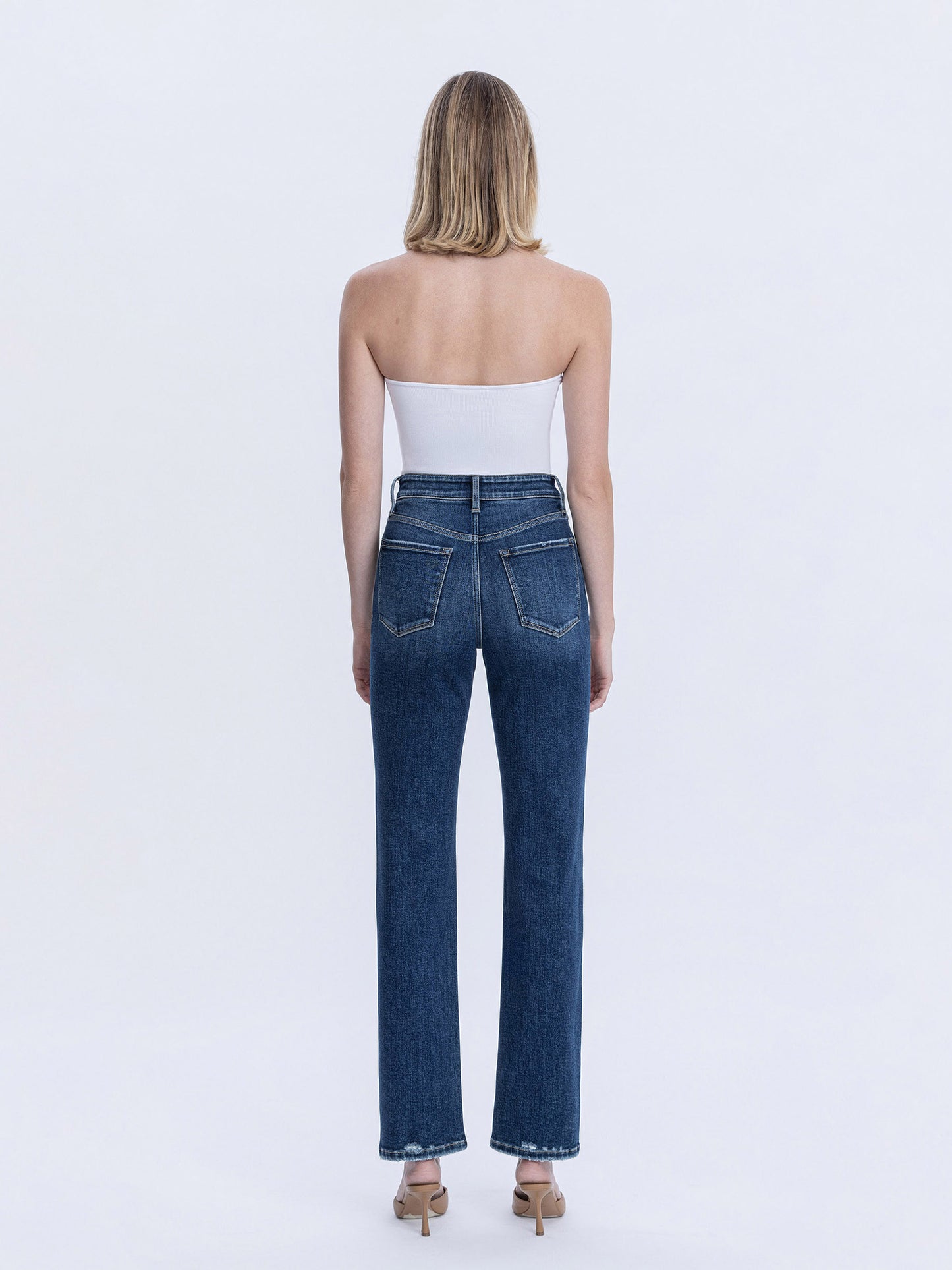 High Rise Straight Denim
