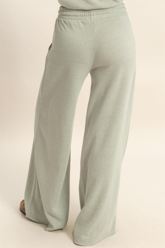 French Terry Wide Leg Pant