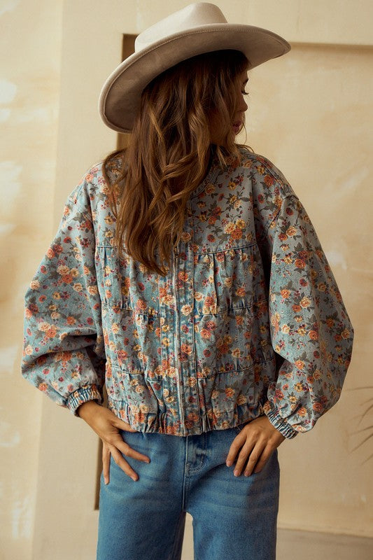 Washed Floral Jacket