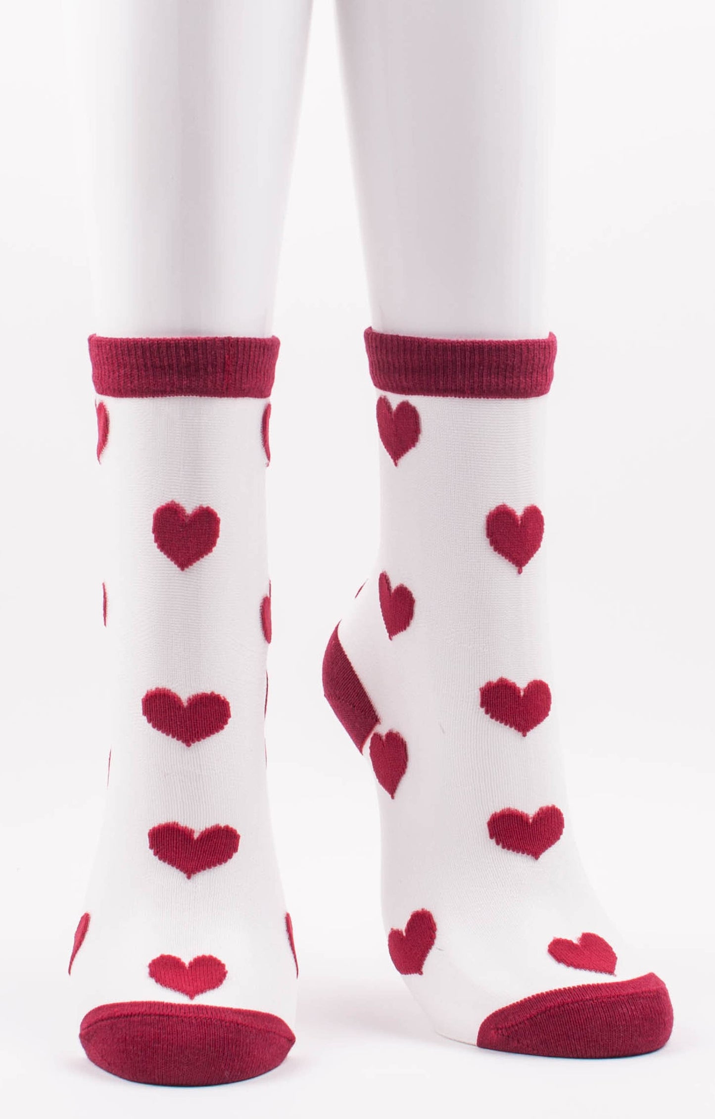 SHEAR HEART CLEAR CREW SOCKS