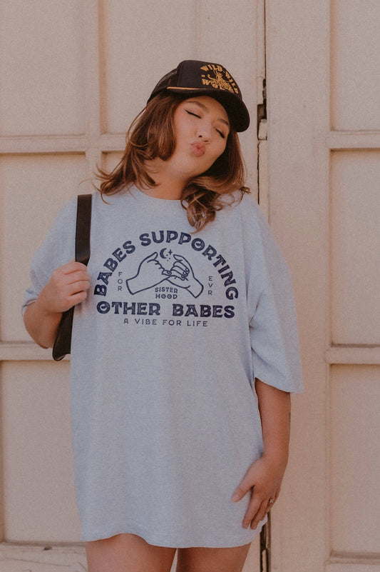 Babes Support Babes Oversized Graphic Tee