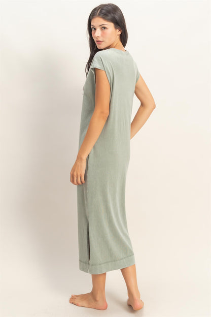 Cap Sleeve Midi Dress