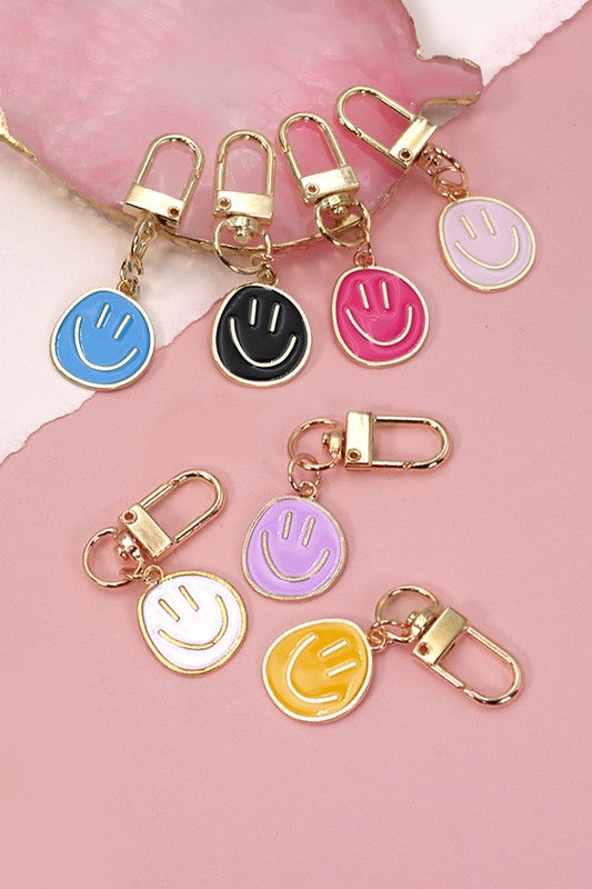 Happy Face Bag Charm