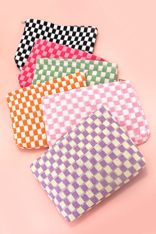 Checker Make up Bag