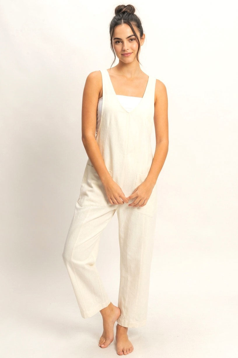 Relaxed Jumpsuit With Patch Pockets