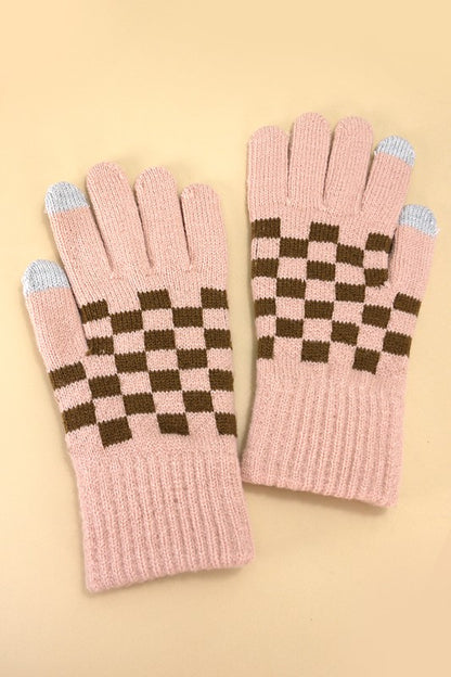 Checker Wool Gloves