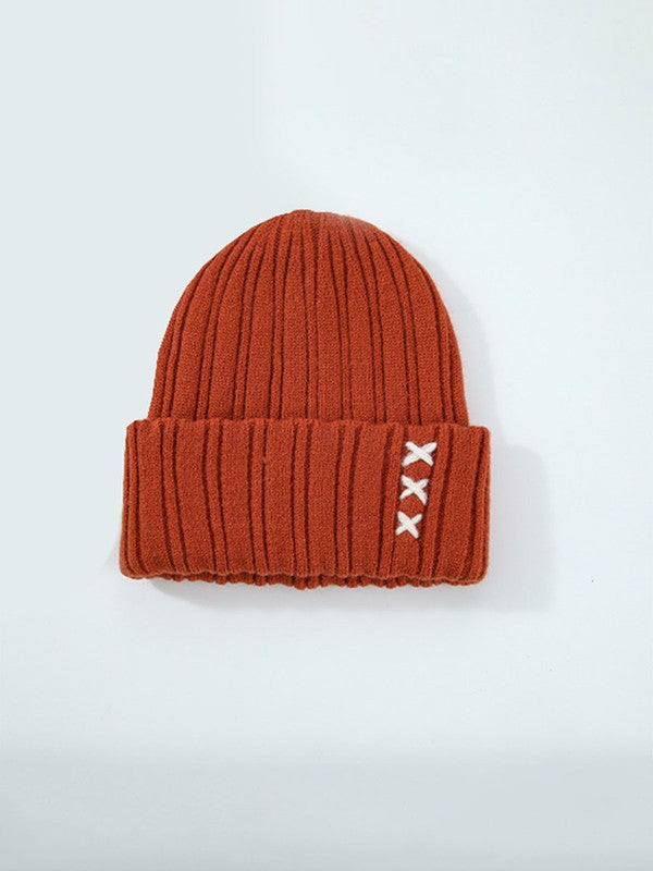 Cross Knitted Beanie