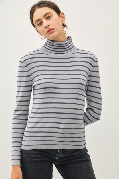 Striped Turtleneck