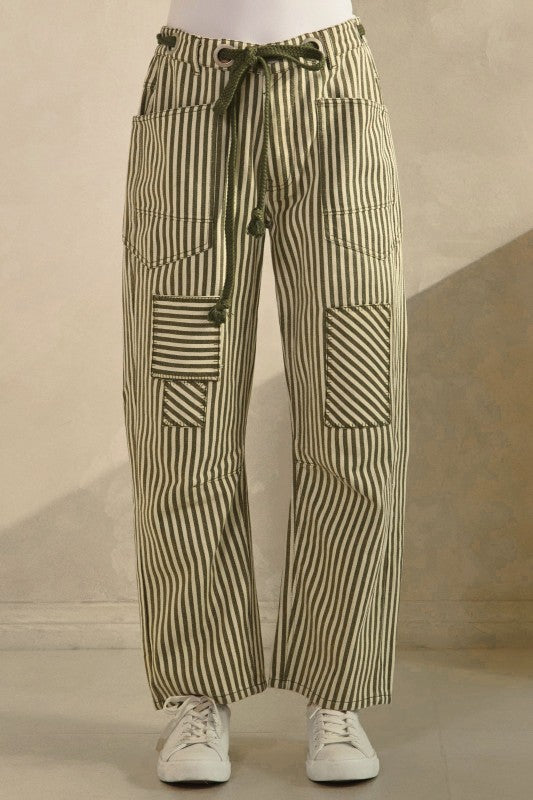Washed Vintage Rope String Pants