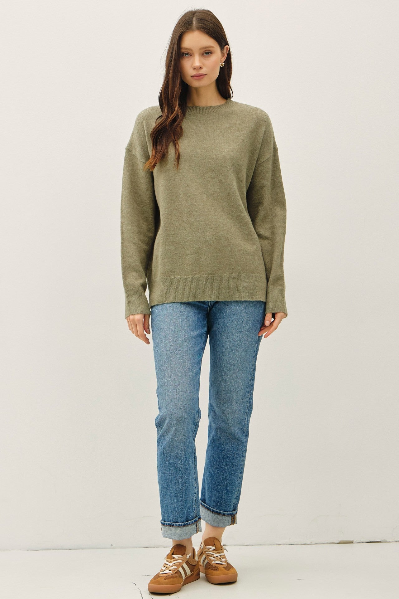 Wool Blend Crewneck Sweater