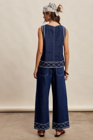Embroidered Pant