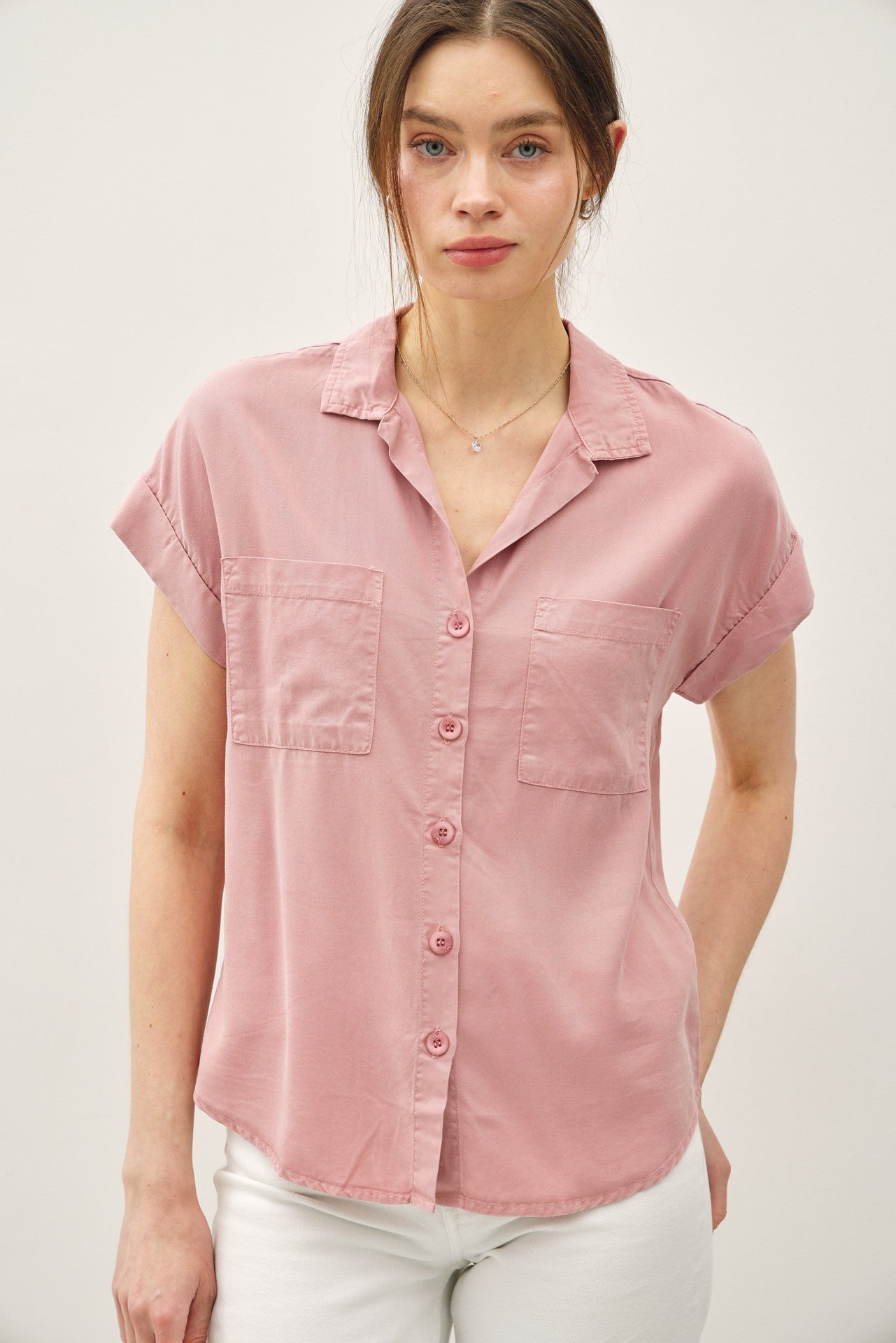 Dolman Sleeve Button Down