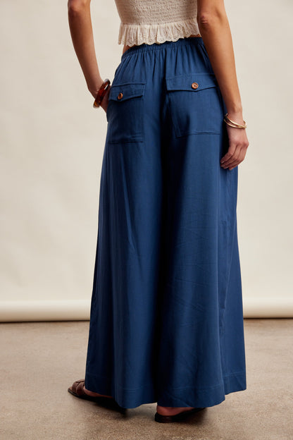 Pleated Wide Leg Pant