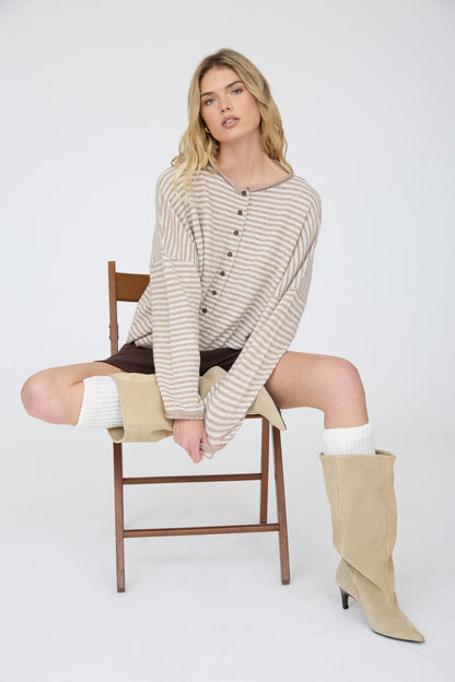Striped Knit Cardigan