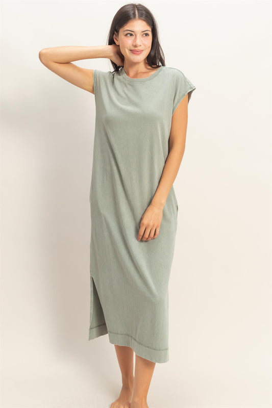 Cap Sleeve Midi Dress