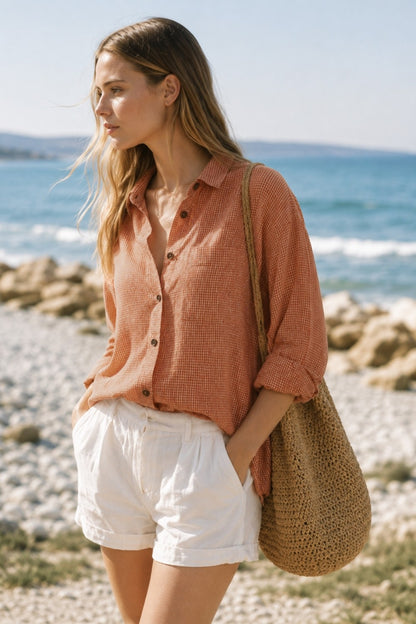 Check Button Down Shirt