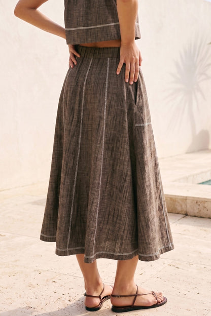 Linen Midi Skirt