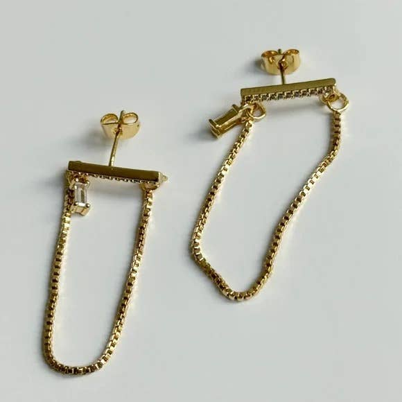 Chained Stud Earrings