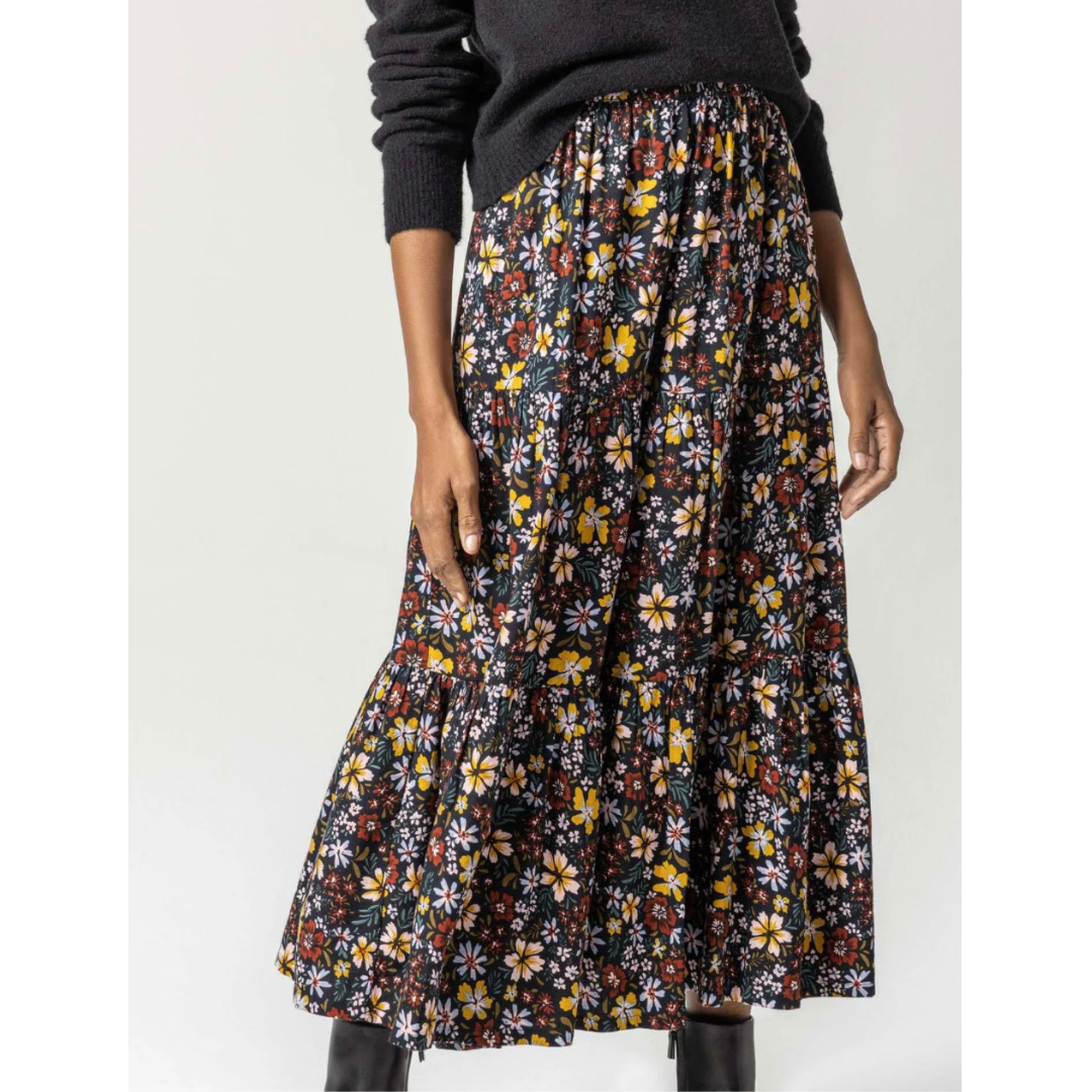 Floral Tiered Skirt