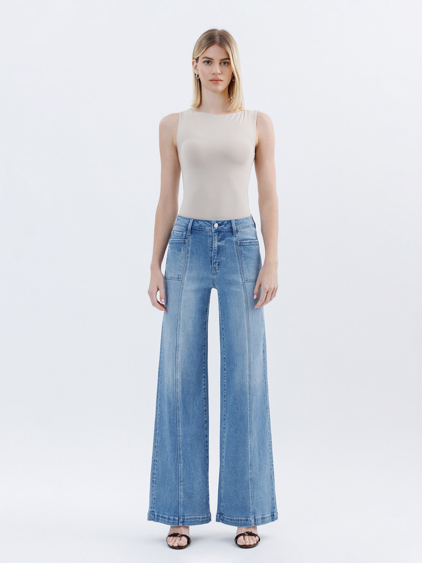 High Rise Wide Denim