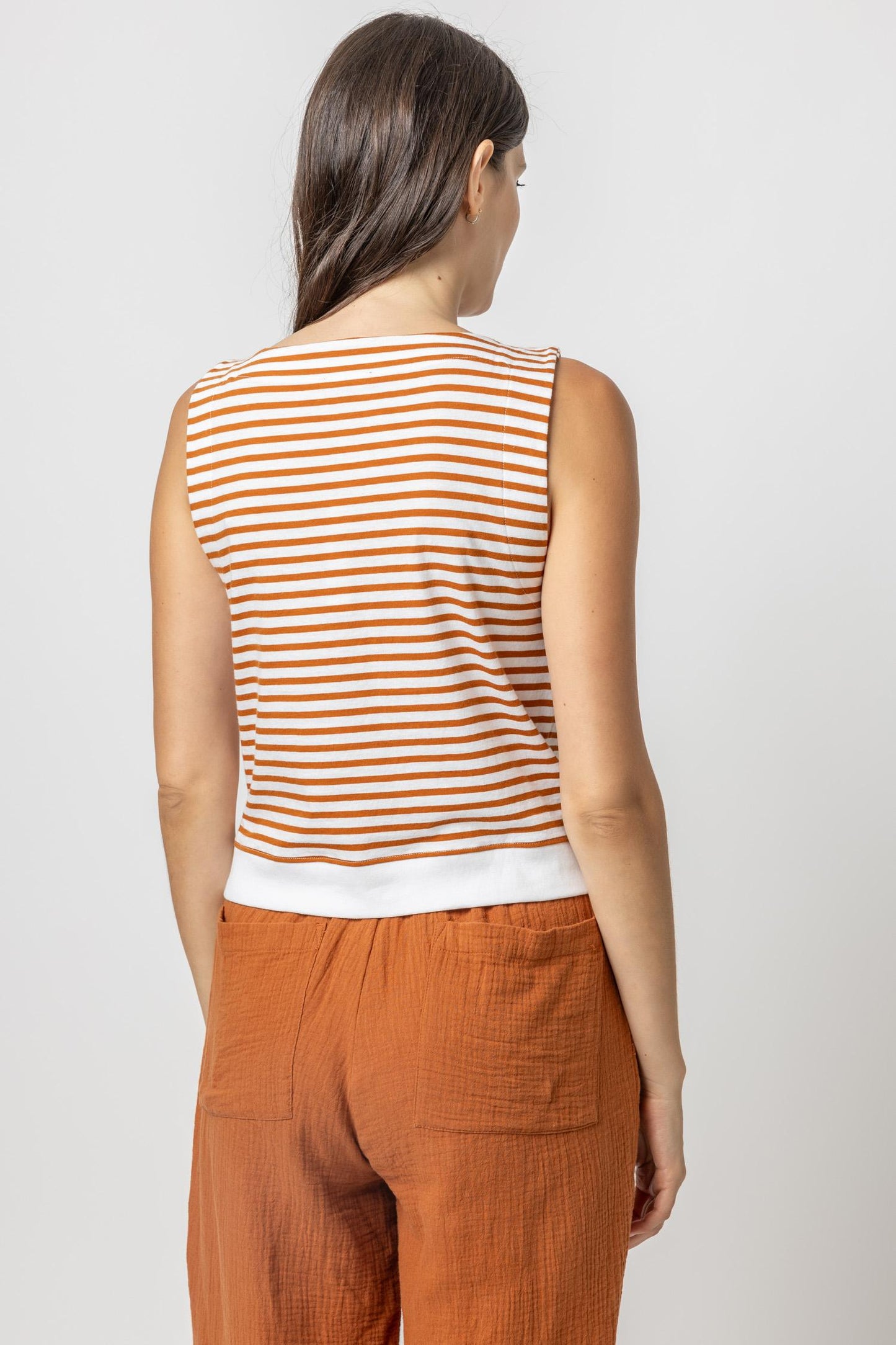 Striped Rib Trim Tank