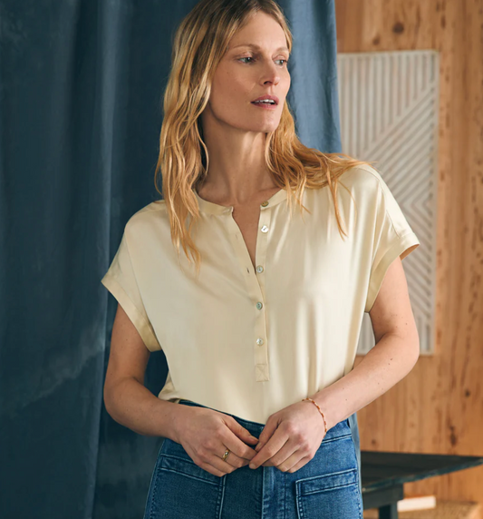 Sandwashed Silk Desmond Top