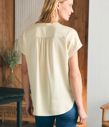 Sandwashed Silk Desmond Top