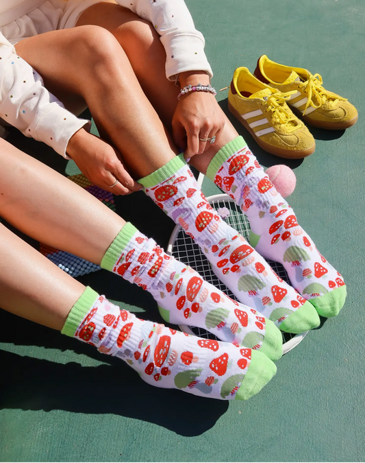 Mushroom Forest Tennis Crew Sock