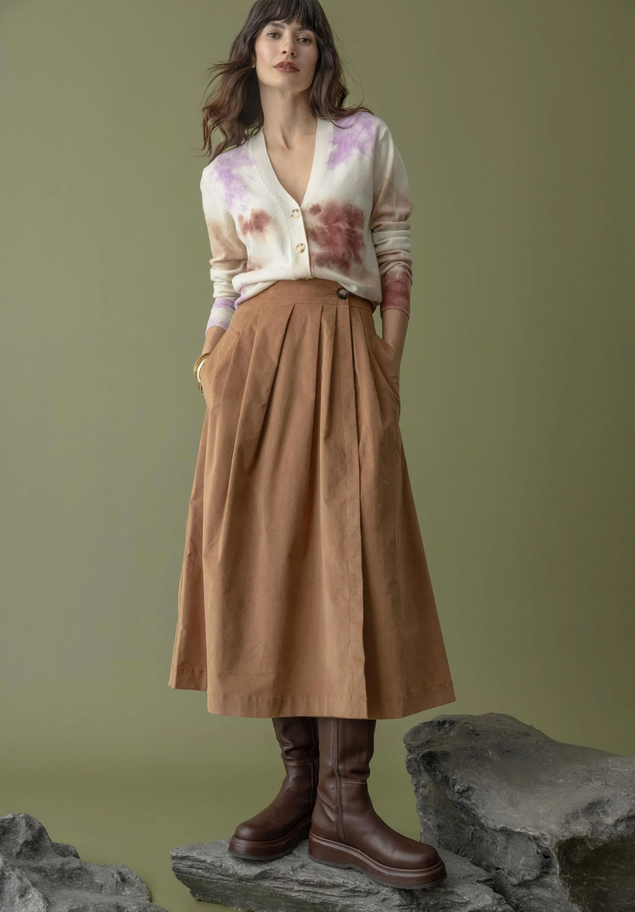 Corduroy Wrap Skirt