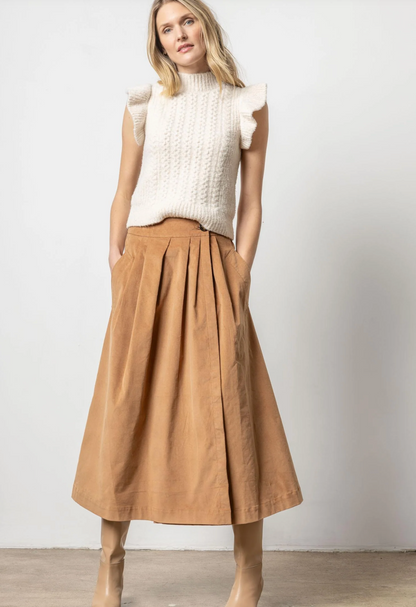 Corduroy Wrap Skirt