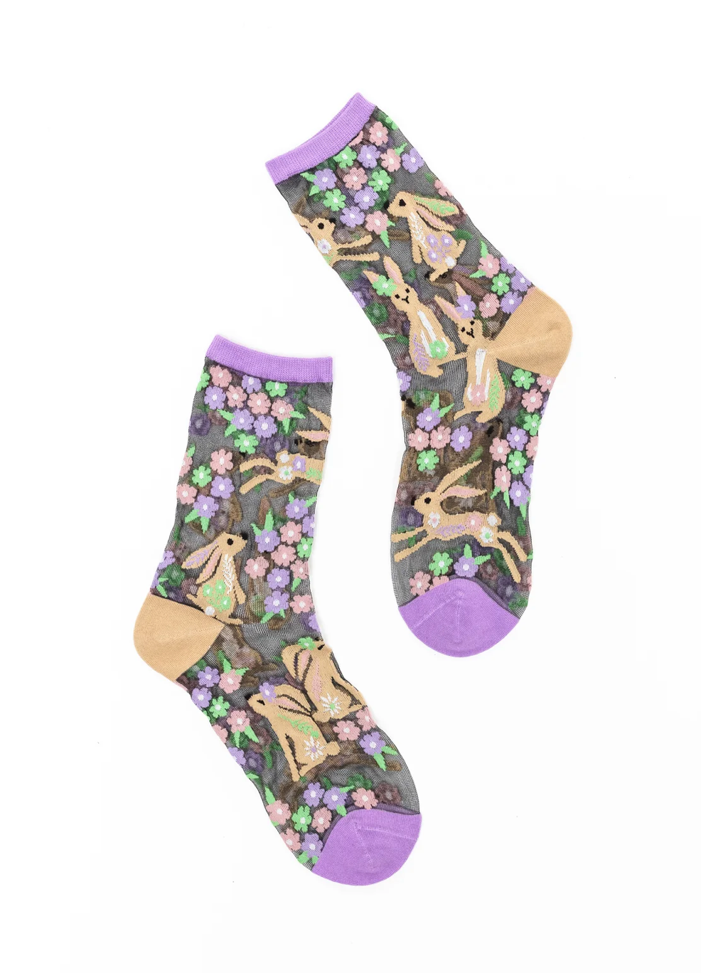 Rabbit Floral Sock