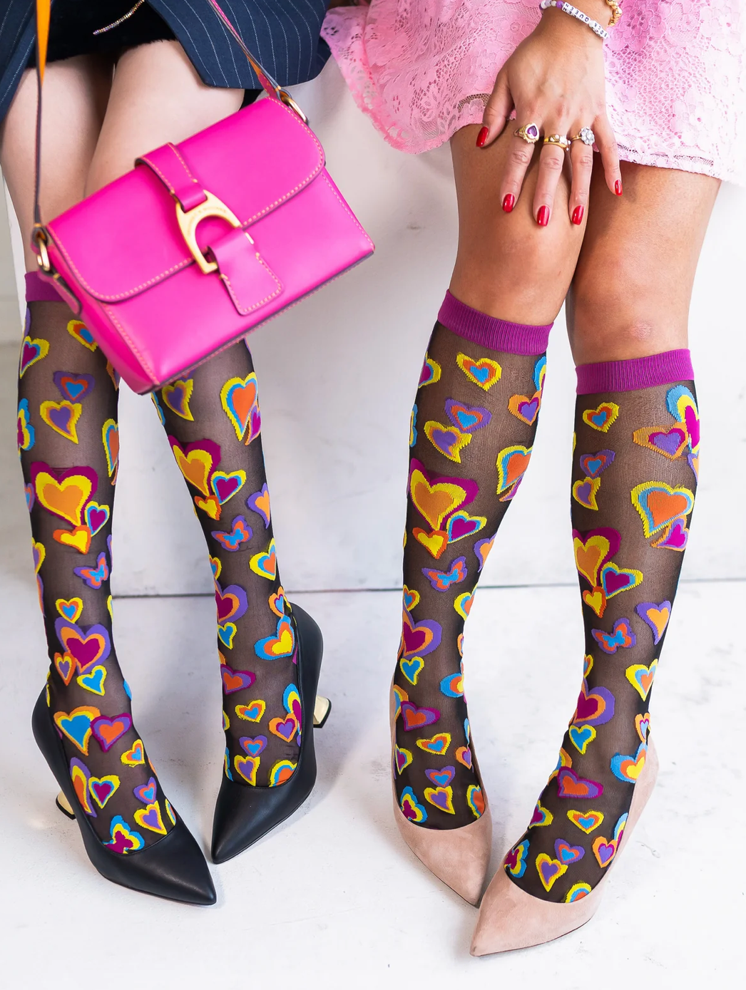 Y2K Hearts Knee High