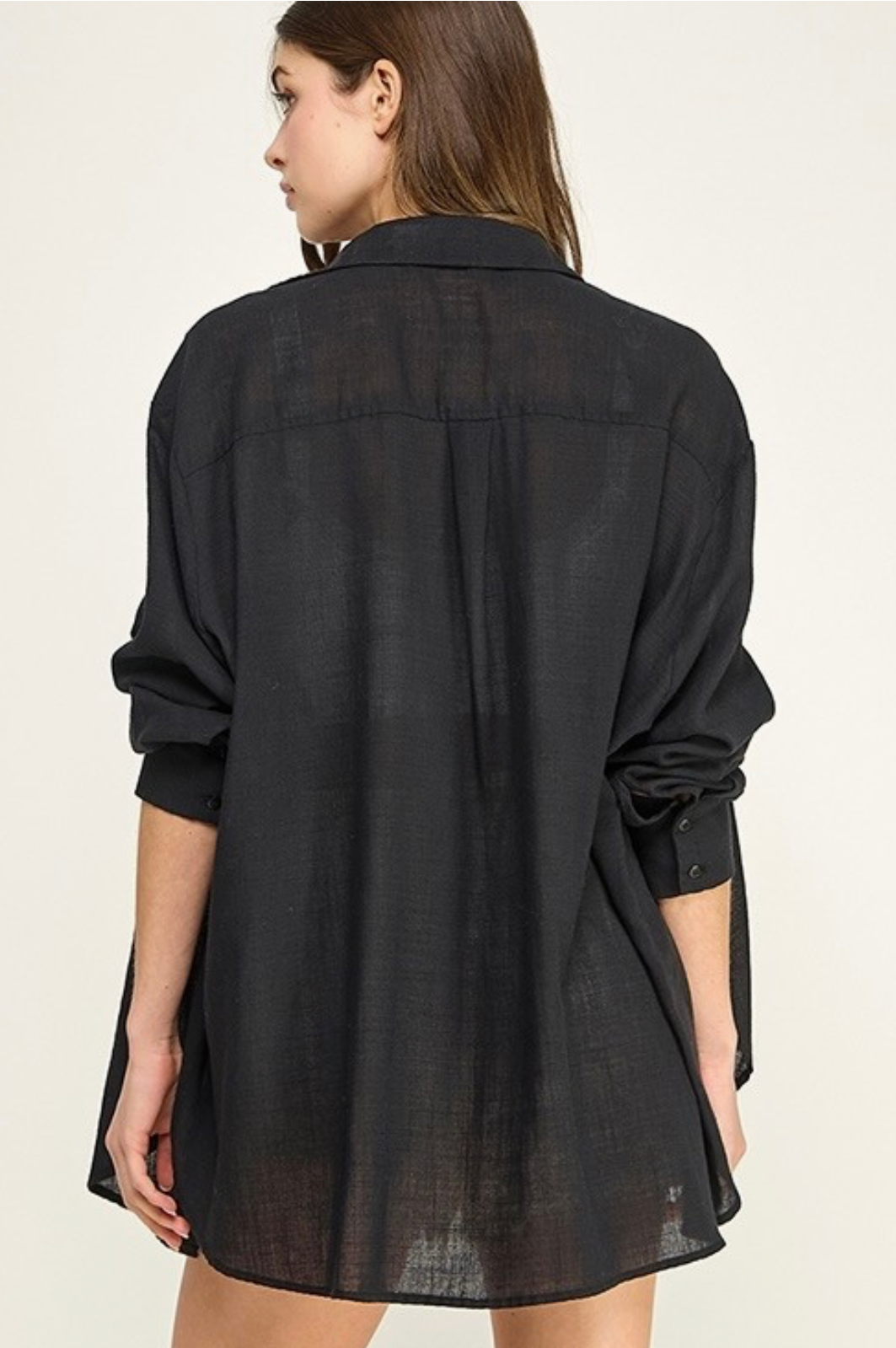 Sheer Button Down Shirt