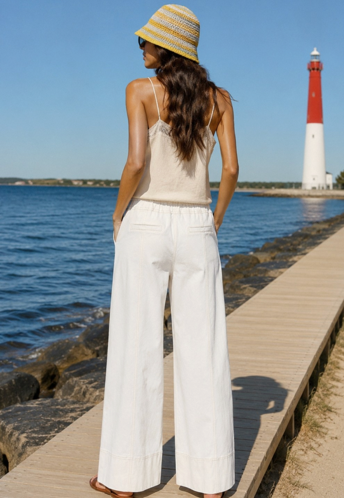 Drawstring Wide Leg Pants