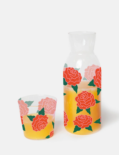 Rose Jar & Glass