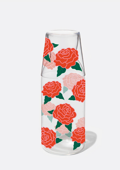 Rose Jar & Glass