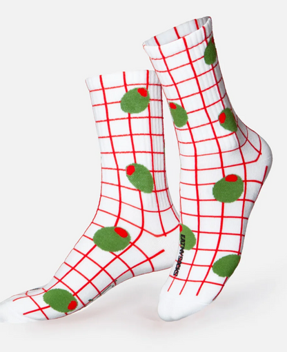 Olive Flat Socks