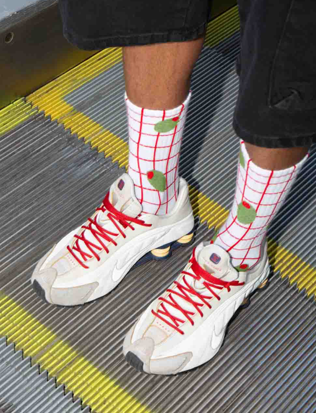 Olive Flat Socks