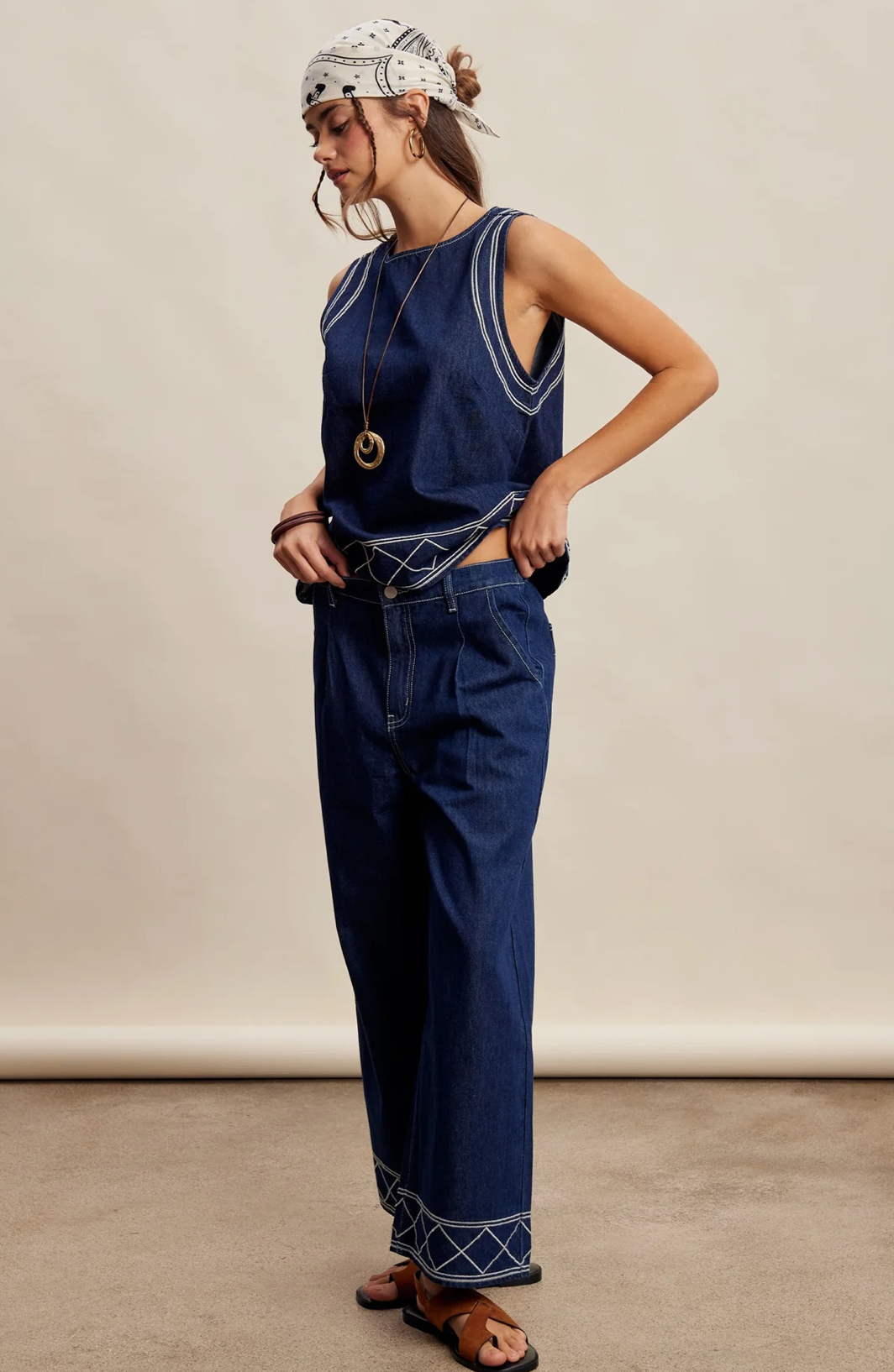Embroidered Pant