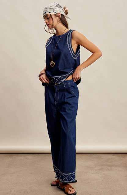 Embroidered Pant