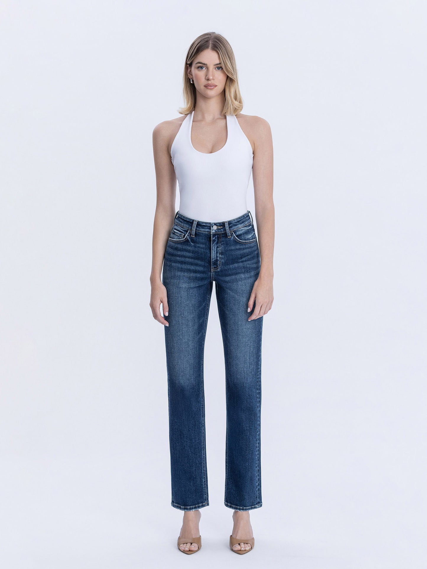 High Rise Straight Denim