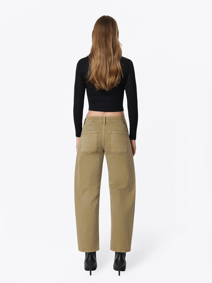 Low Rise Barrel Denim