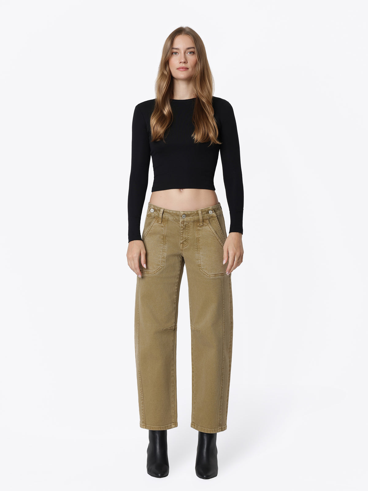 Low Rise Barrel Denim
